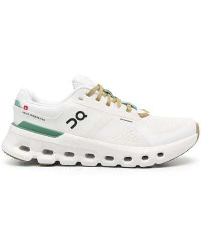 On Shoes Cloudrunner 2 Sneakers - Men's - Fabric/rubber - White
