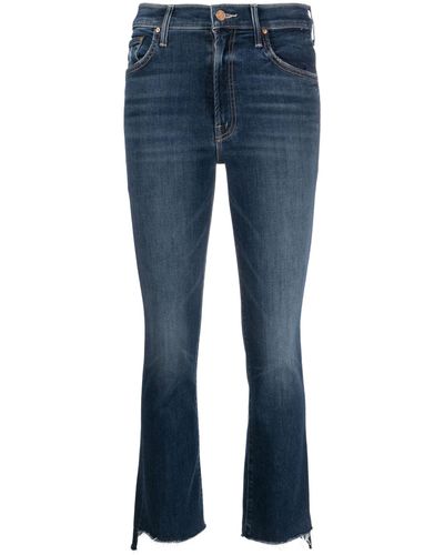 Mother Mid-rise Cropped Jeans - Blue