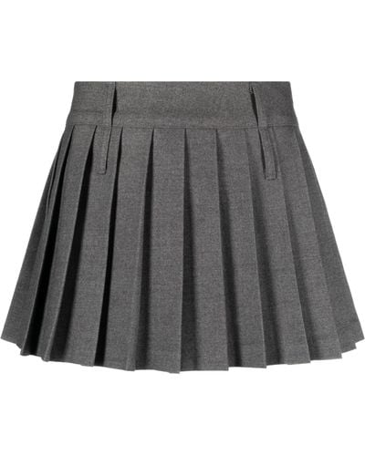 Frankie Shop Blake Pleated Mini Skirt - Women's - Rayon/polyurethane/wool/polyester - Gray