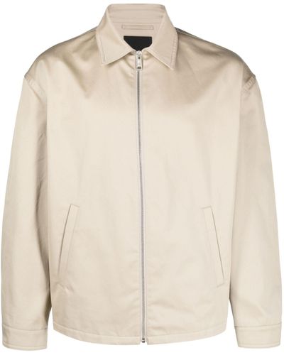 Prada Beige Zip-up Shirt Jacket - Men's - Cotton - Natural