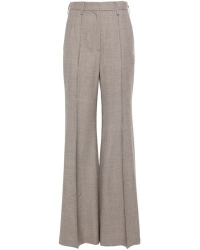 Racil Steve Houndstooth-pattern Wool Trousers - Grey