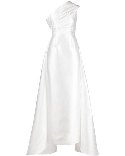 Solace London Alba One-shoulder Gown - White
