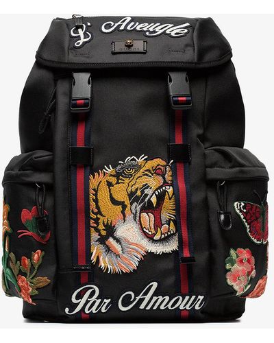 Gucci Techpack With Embroidery - Black