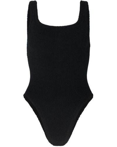 Hunza G Crinkle Square Neck Swimsuit - Women's - Nylon/spandex/elastane - Black