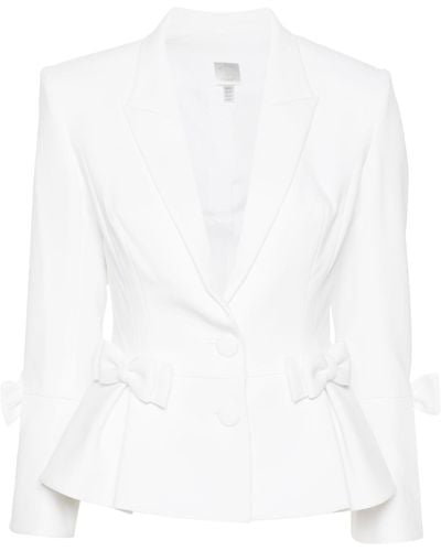 Huishan Zhang Sanna Silk Blazer - Women's - Viscose/elastane/silk/recycled Polyester - White