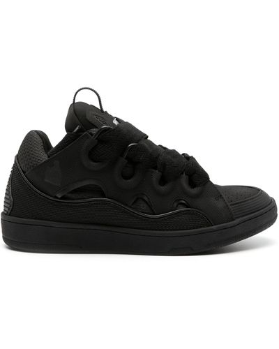 Lanvin Leather Curb Trainers - Black