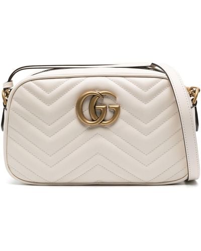 Gucci GG Marmont Small Shoulder Bag - Natural