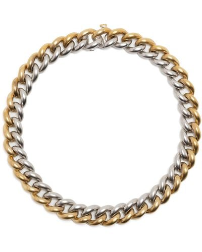 SHAY 18kt Yellow And White Gold Medium Two-tone Link Bracelet - Metallic