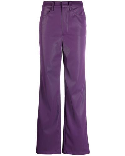 ROTATE BIRGER CHRISTENSEN High-waist Straight-leg Pants - Purple