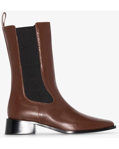 Neous Brown Pros Leather Chelsea Boots