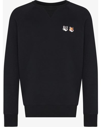 Maison Kitsuné Double Fox Head Patch Sweatshirt - Men's - Cotton - Black