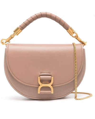 Chloé Marcie Leather Tote Bag - Pink