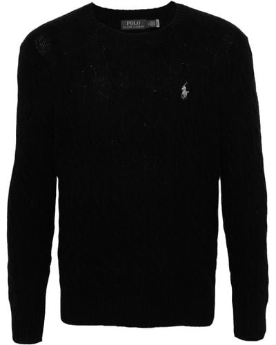 Polo Ralph Lauren Polo Pony Cable-knit Jumper - Black