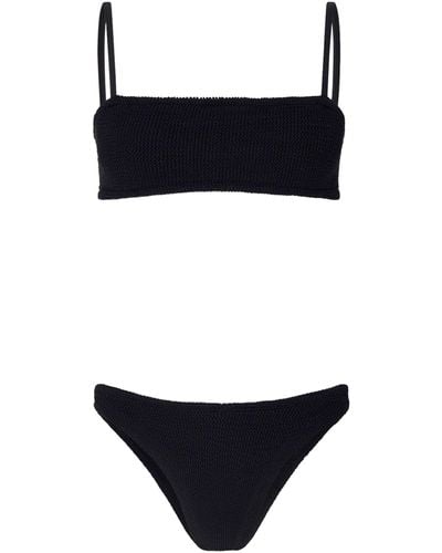 Hunza G Knitted Bandeau Bikini - Black