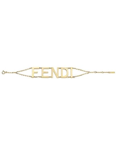 Fendi Tone Logo Bracelet - White