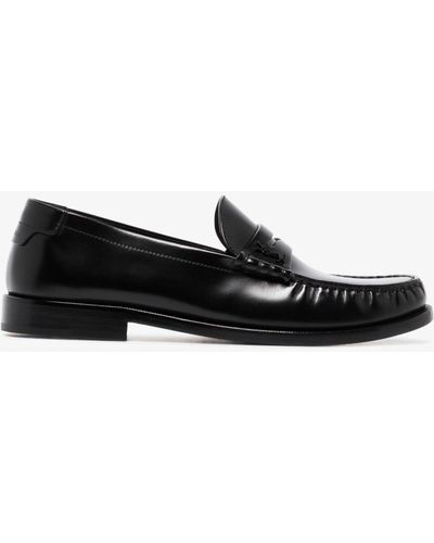 Saint Laurent Le Loafer Patent Leather Loafers - White