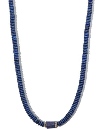 Luis Morais 14k Yellow Lapis And Sapphire Choker Necklace - Blue
