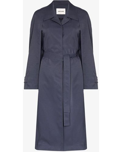 Low Classic Belted Trench Coat - Gray