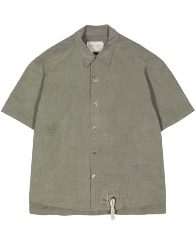 Greg Lauren Army Tent Cotton Shirt - Men's - Cotton - Gray