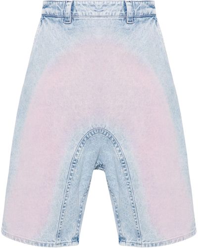 Y. Project Souffle Faded Denim Shorts - Men's - Cotton - Blue