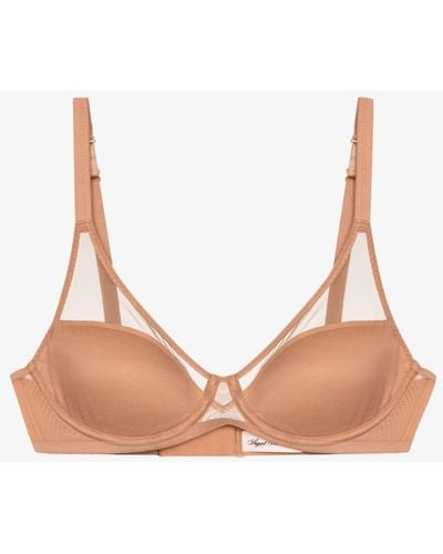 Agent Provocateur Lucky Padded Plunge Underwired Bra - Women's - Polyamide/polyester/spandex/elastane - Natural