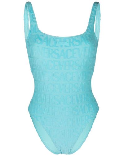 Versace Allover Towel Swimsuit - Blue