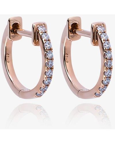 Rosa De La Cruz Diamond Hoop Earrings - Metallic
