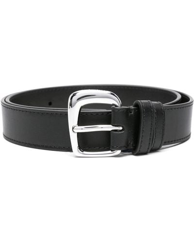 Jacquemus La Ceinture Ovalo Leather Belt - Black