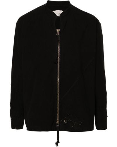 Greg Lauren Zip-up Shirt Jacket - Black