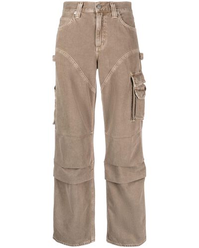 Agolde Neutral Nera Mid-rise Wide Jeans - Women's - Organic Cotton - Natural