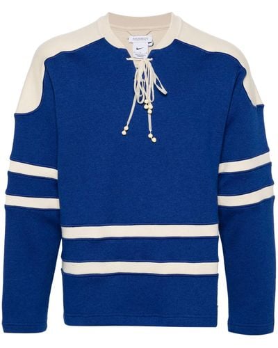 Nike Royal Paneled Sweater - Blue