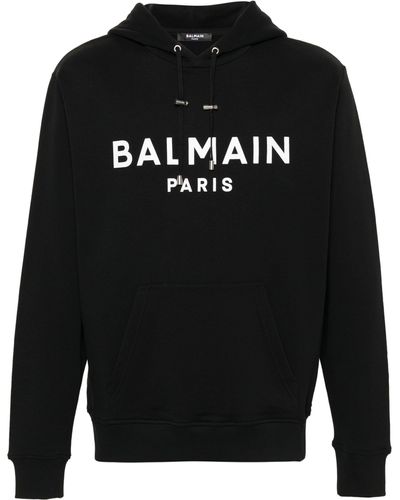 Balmain Logo Hoodie - Black
