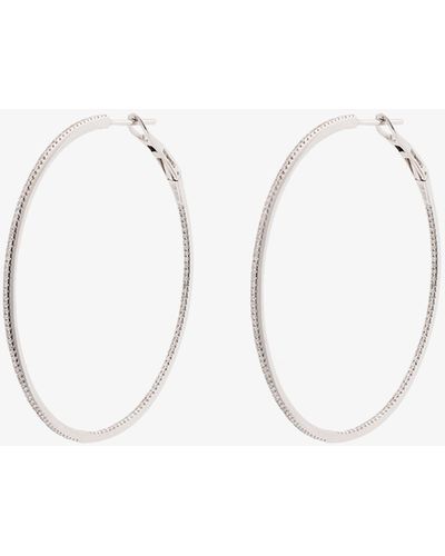 Dana Rebecca Diamond-embellished Hoop Earrings - Metallic