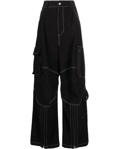 we11done Cotton Cargo Trousers - Black