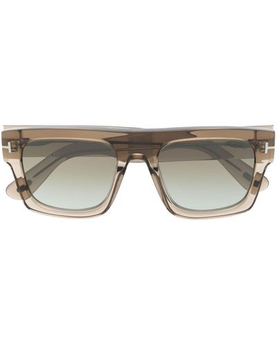 Tom Ford Transparent Square-frame Sunglasses - Gray