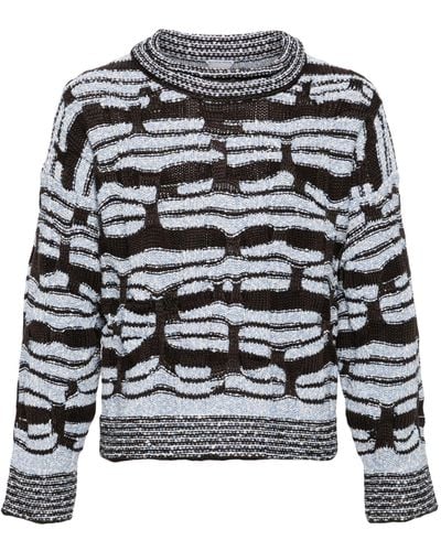 Bottega Veneta Striped Chunky-knit Sweater - Black