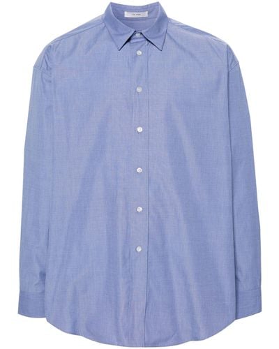 The Row Miller Long-sleeve Shirt - Men's - Cotton - Blue