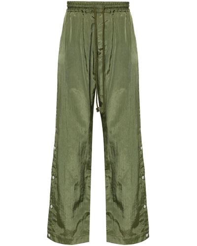 Song For The Mute Studded Straight-leg Trousers - Green