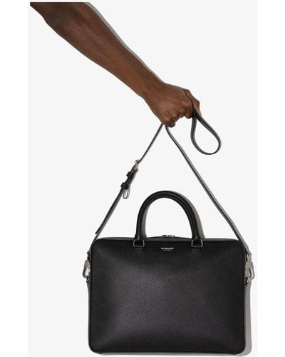 Burberry Black Ainsworth Leather Briefcase