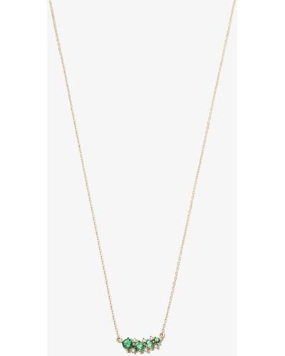 Adina Reyter 14k Yellow Emerald And Diamond Necklace - Metallic