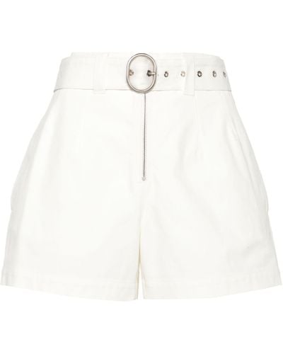 Jil Sander Belted Denim Shorts - White