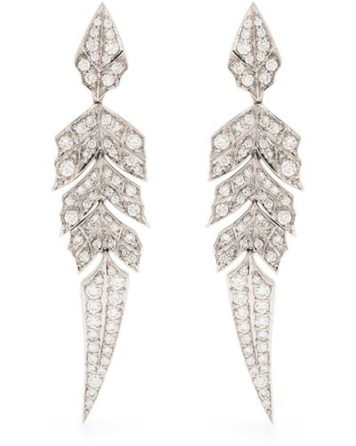 Stephen Webster 18k White Gold Magnipheasant Diamond Drop Earrings - Black