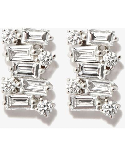 Suzanne Kalan 18k White Gold Classic Shimmer Diamond Stud Earrings - Women's - Diamond/18kt White Gold