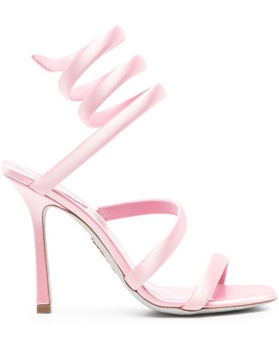 Rene Caovilla Bulgari 105mm Satin Sandals - Pink