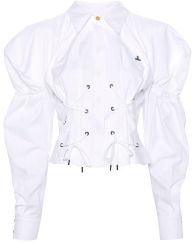 Vivienne Westwood Gexy Cotton Shirt - Women's - Cotton - White