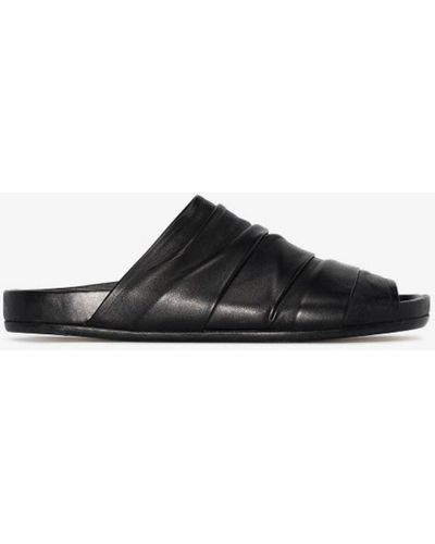 Rick Owens Granola Leather Sandals - Black