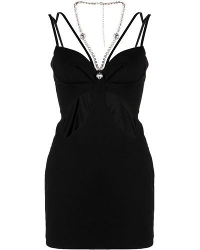 Area Butterfly Cut-out Minidress - Black