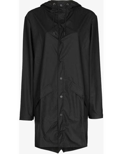 Rains Long Raincoat - Black