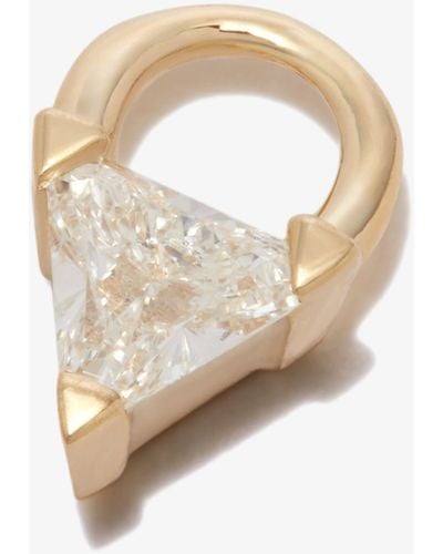 Maria Tash 18k Yellow Diamond Triangle Charm - Metallic