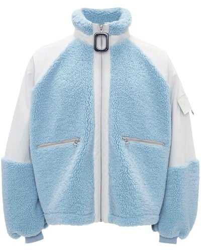 JW Anderson Colour-block Fleece Jacket - Blue
